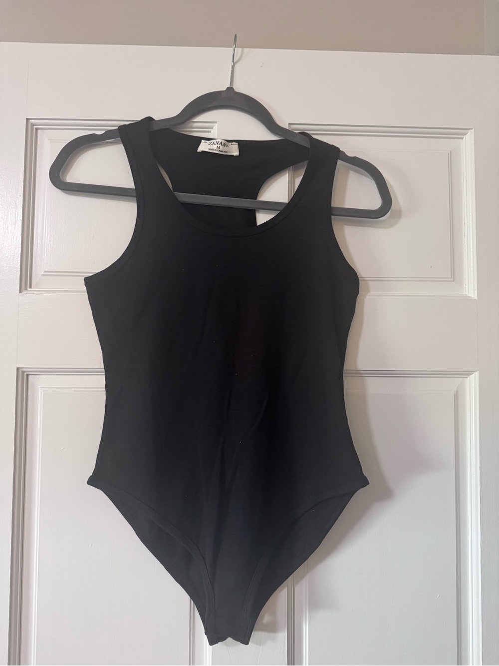 Zenana Classic Black Tank One-Piece Bodysuit NWOT
